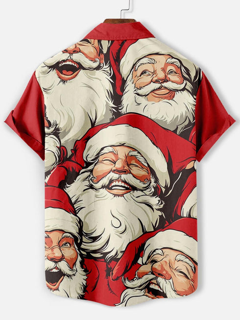 Men's Christmas Funny Graphic Short Sleeve Hawaiian Shirt